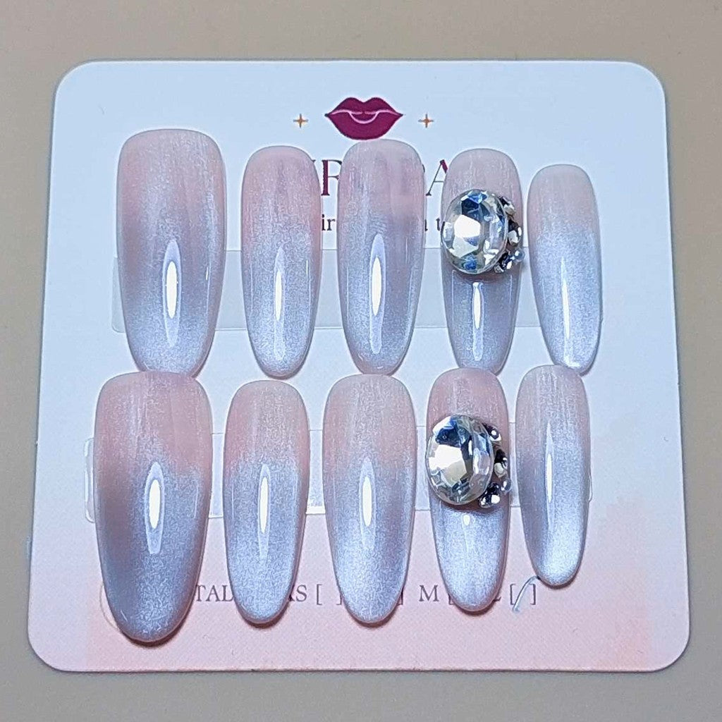 Set Brillo Atardecer — uñas press on glam hechas a mano