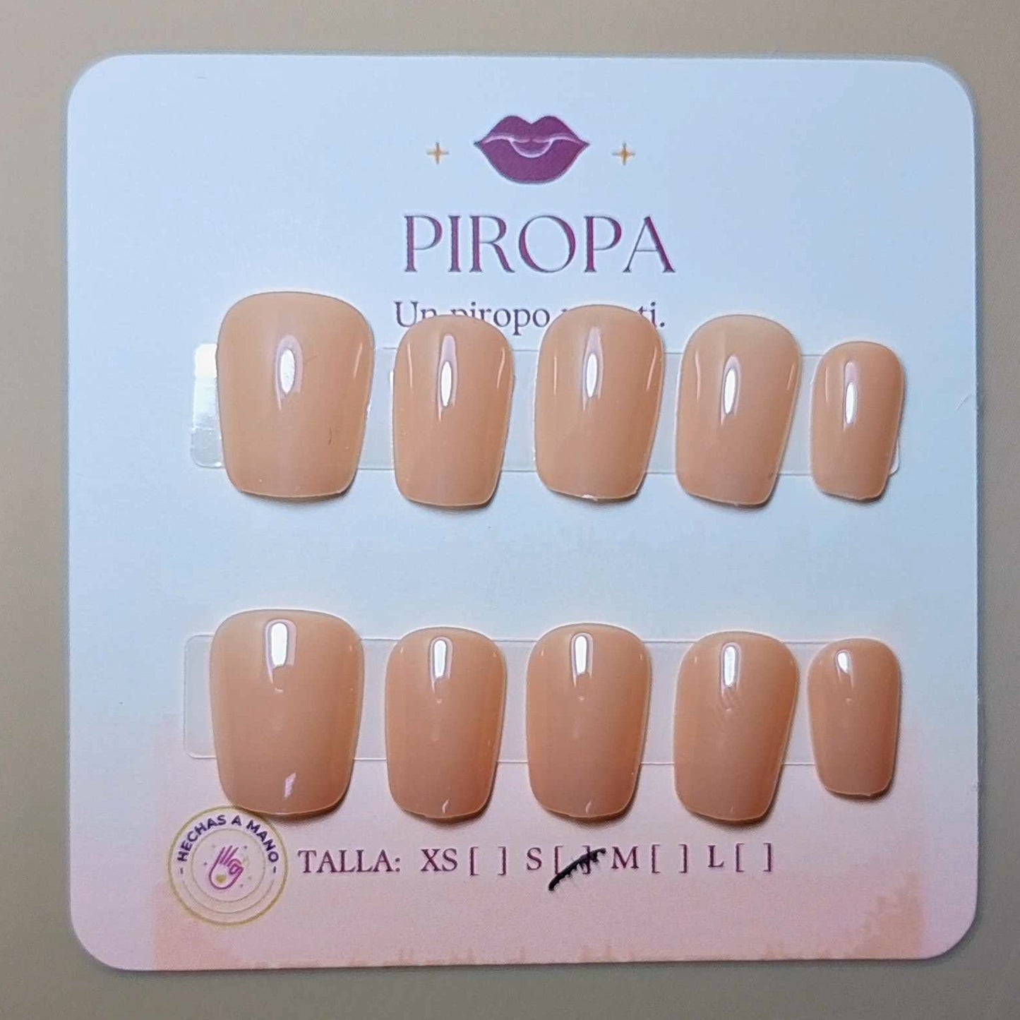 Set Soft Beige — uñas press on coquette hechas a mano