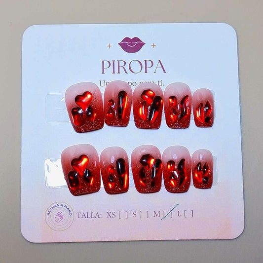 Set Lazo Estelar — uñas press on glam hechas a mano
