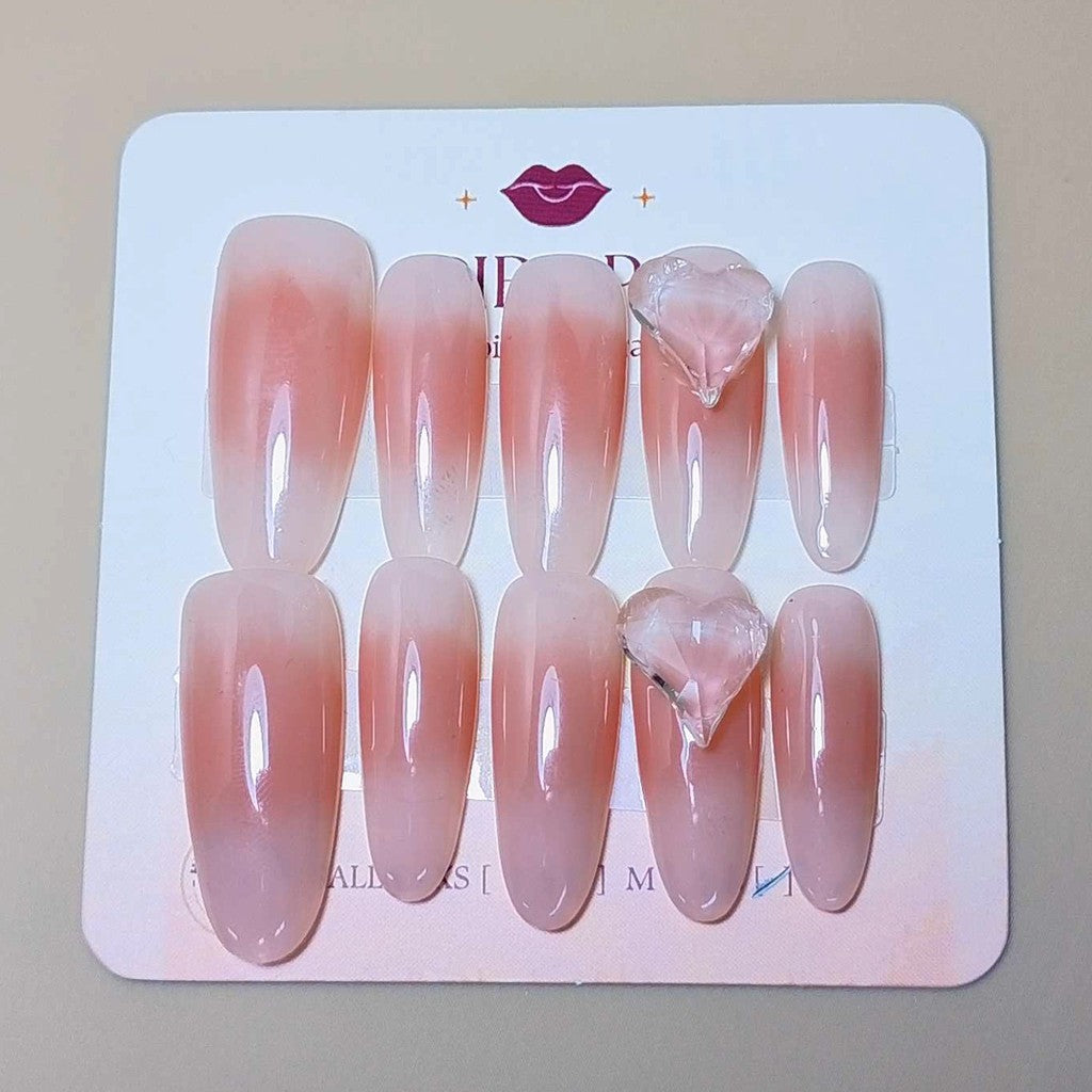 Set Polvo de Hadas Rosa — uñas press on glam hechas a mano
