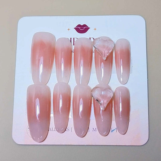 Set Polvo de Hadas Rosa — uñas press on glam hechas a mano