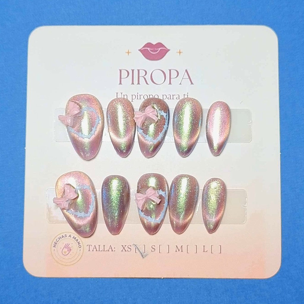 Set Brillo de Hadas Petit — uñas press on glam hechas a mano