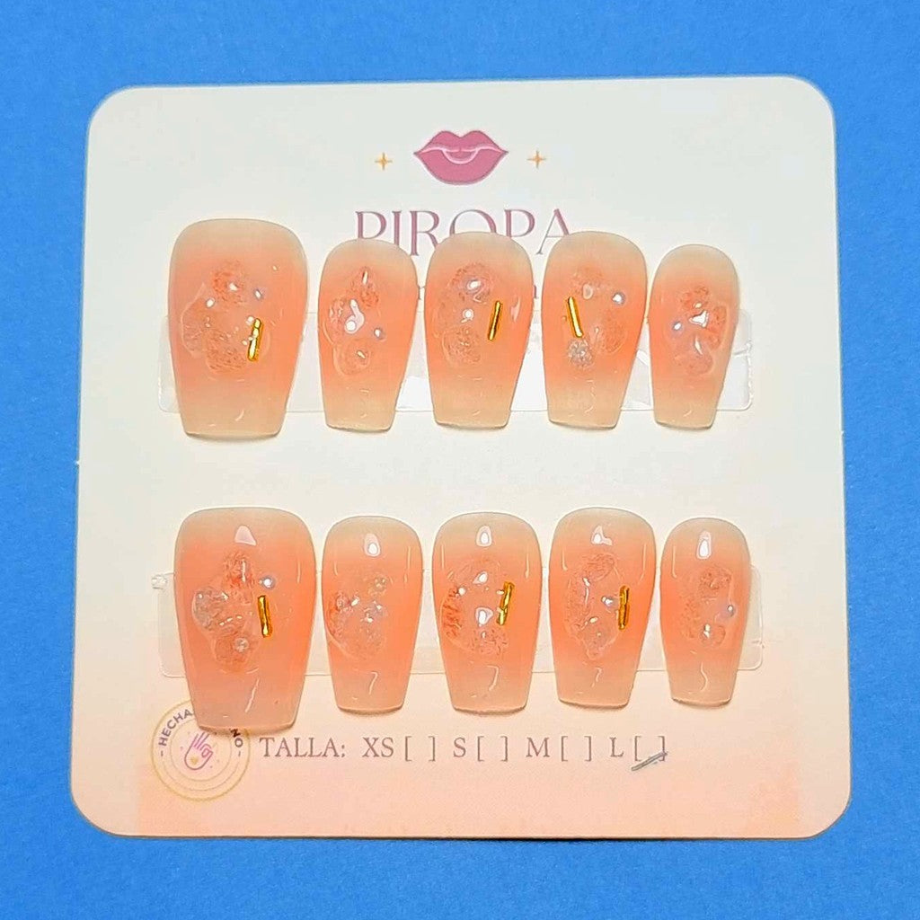 Set Polvo De Cuarzo Hada — uñas press on glam hechas a mano