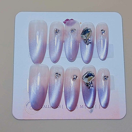 Set Polvo de Hadas — uñas press on glam hechas a mano
