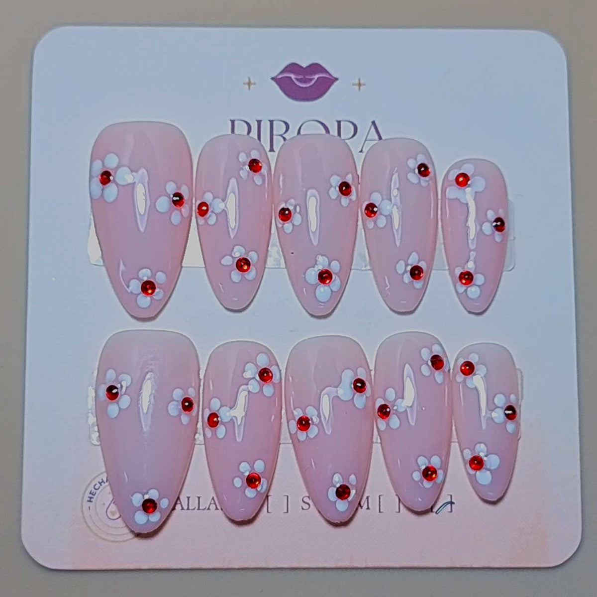 Set Margaritas Brillantes — uñas press on glam hechas a mano