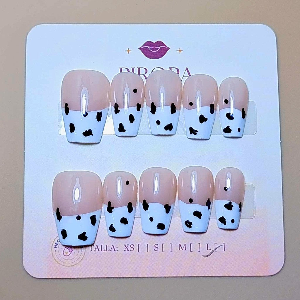 Set Vaquita Rosa — uñas press on glam hechas a mano