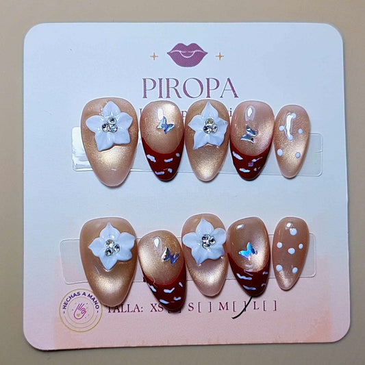 Set Mariposas Del Bosque — uñas press on glam hechas a mano