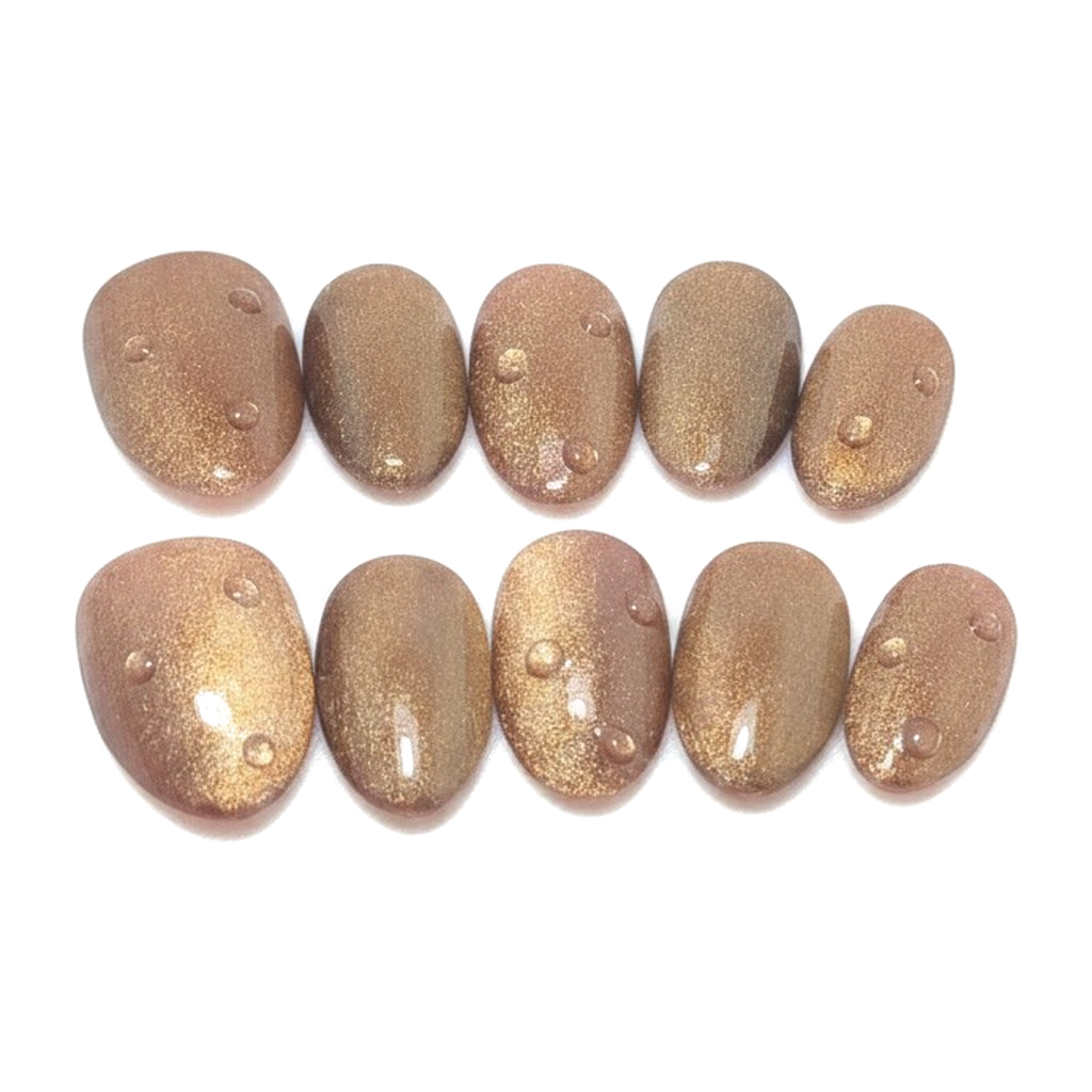 Set Champaña Rosa — uñas press on glam hechas a mano
