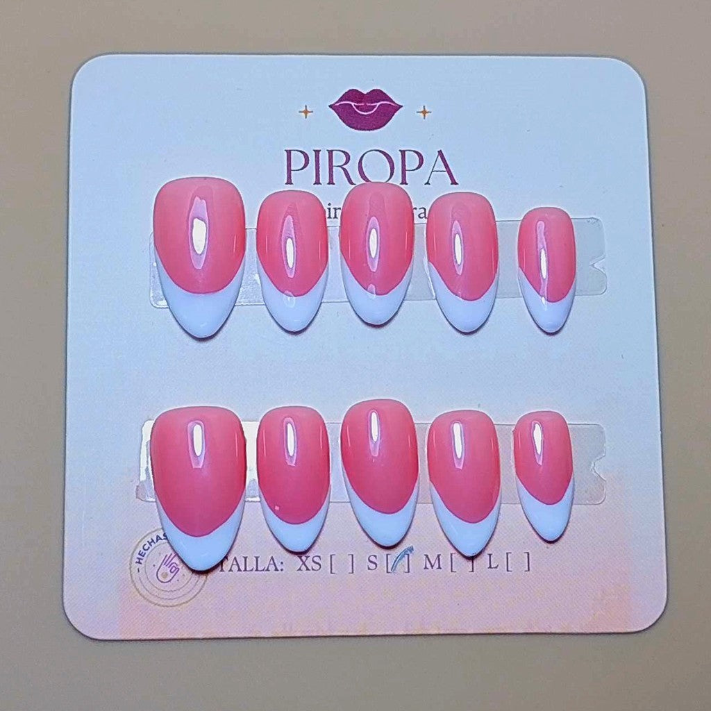 Set Francesa Atemporal — uñas press on glam hechas a mano