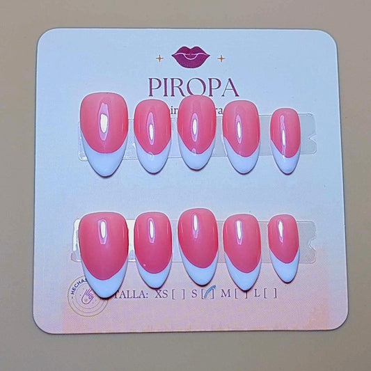 Set Francesa Atemporal — uñas press on glam hechas a mano