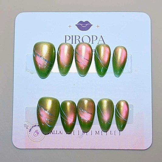 Set Padrera Magica Dulce — uñas press on coquette hechas a mano