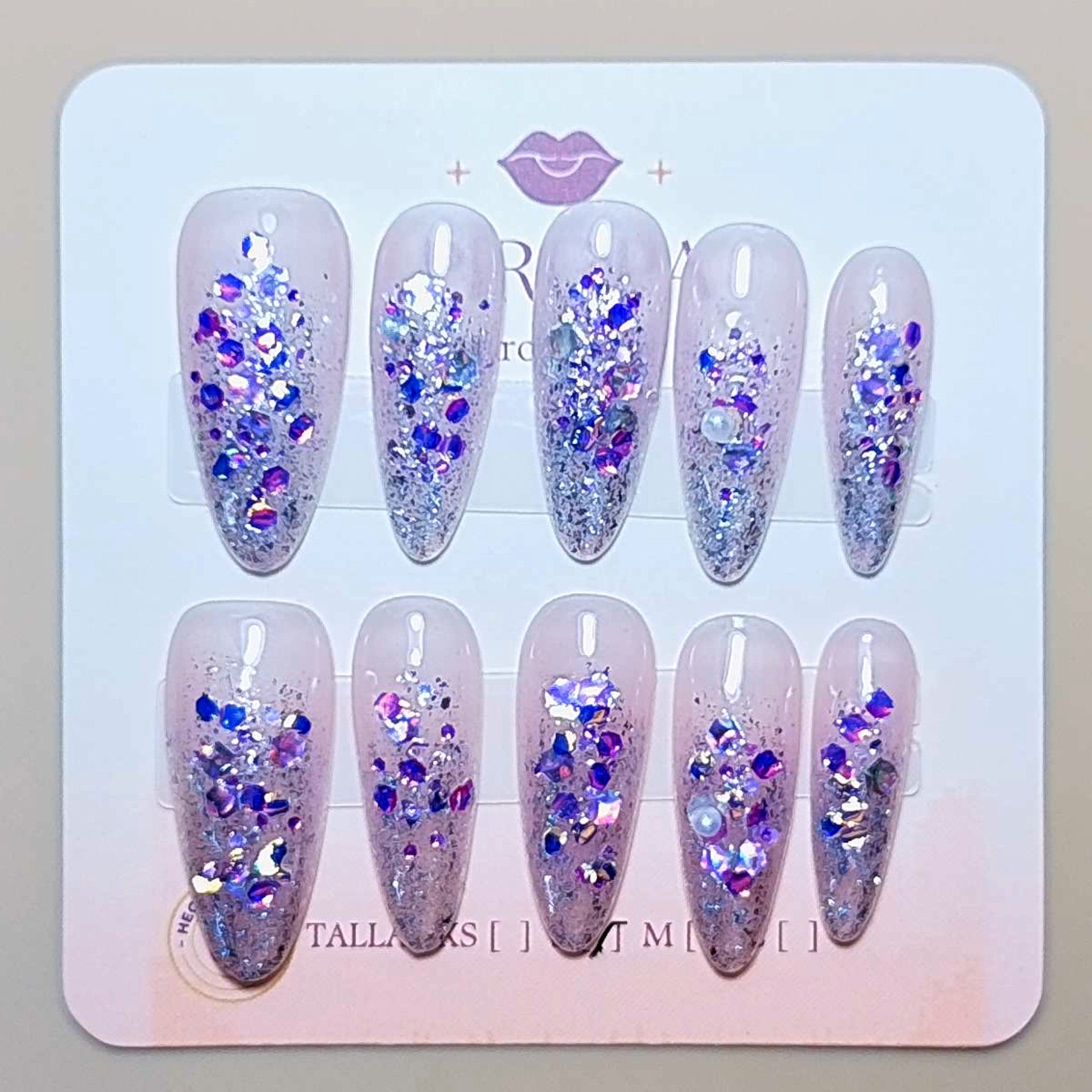 Set Lluvia de Estrellas — uñas press on glam hechas a mano