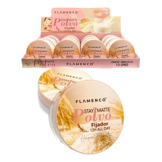 Polvo Suelto Traslúcido Para Fijación Matte 12 Hrs Flamenco Blanco